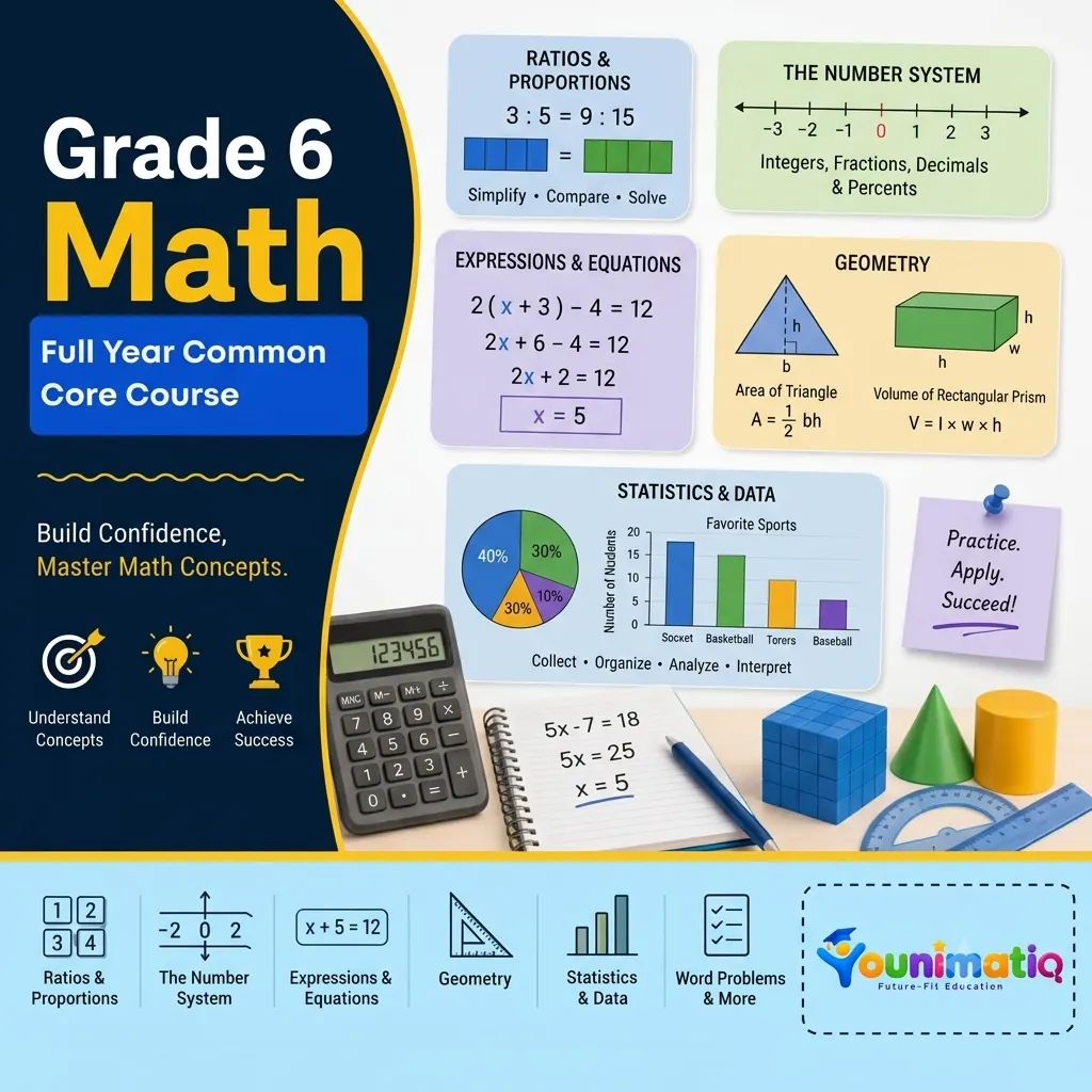 Grade 6 Math — Full-Year Common Core Course