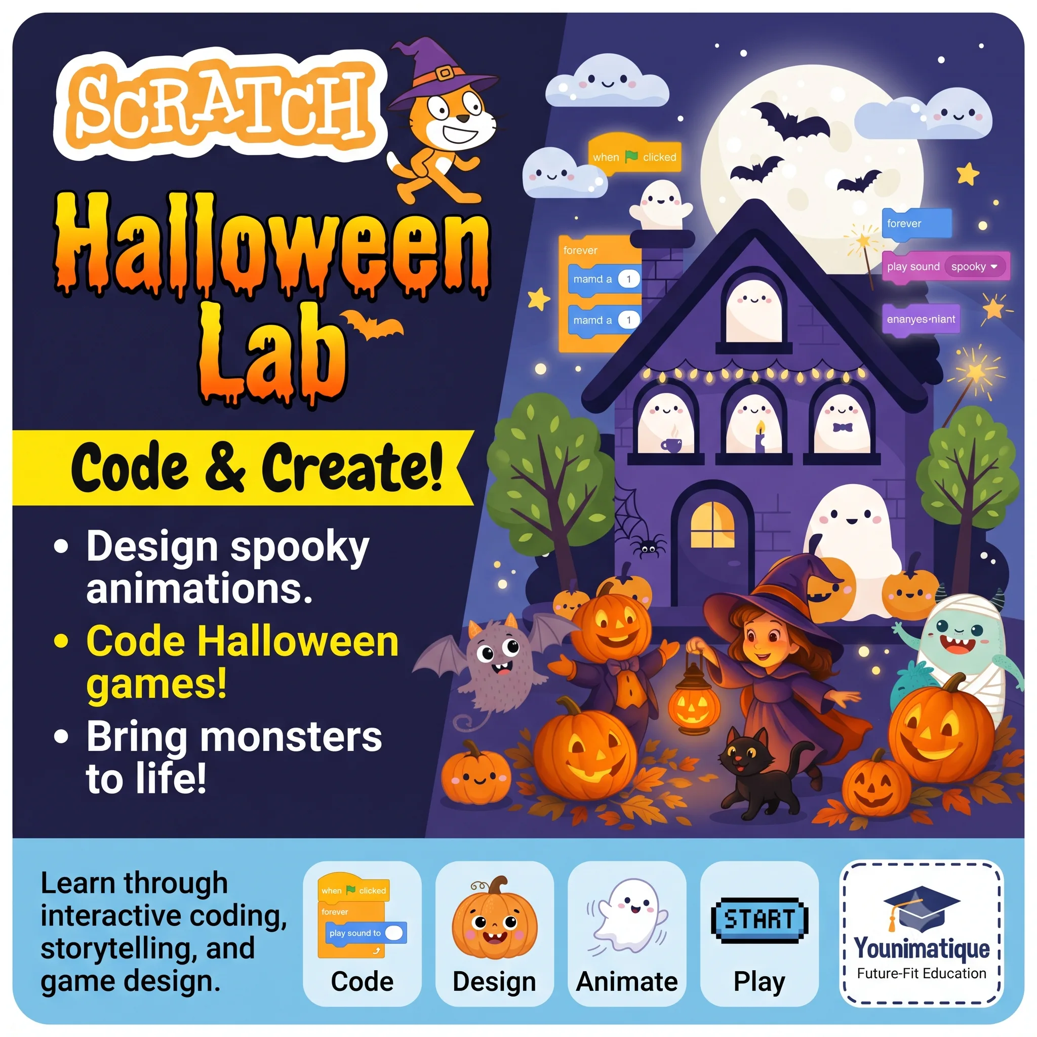 Scratch Halloween StoryLab: Spooky Stories, Animation & Coding