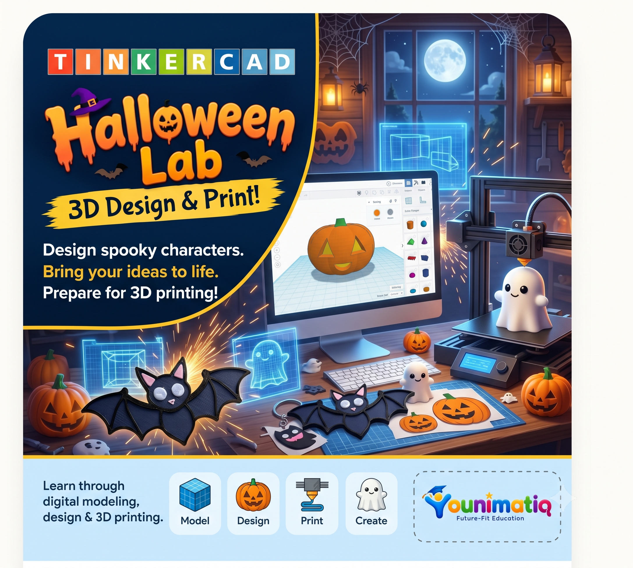 Tinkercad Halloween 3D Design & Print Lab