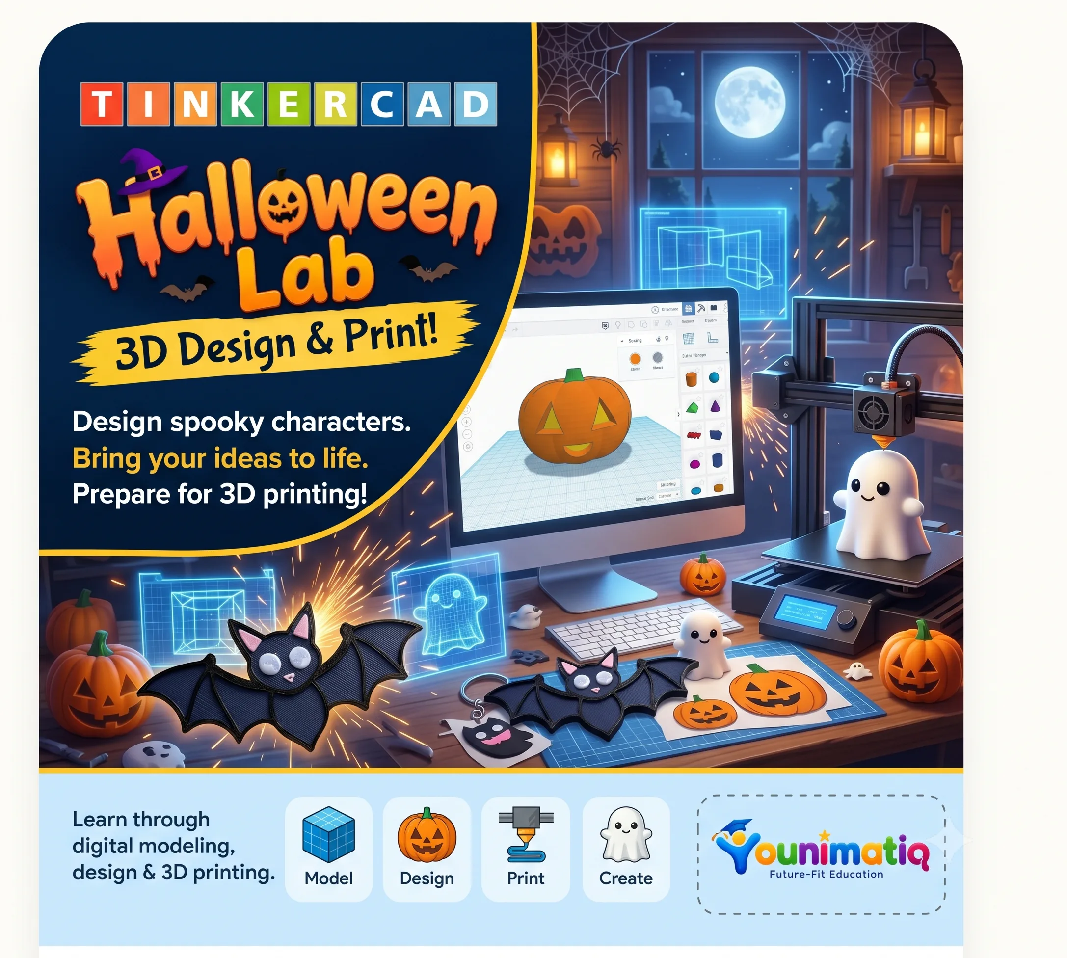 Tinkercad Halloween 3D Design & Print Lab