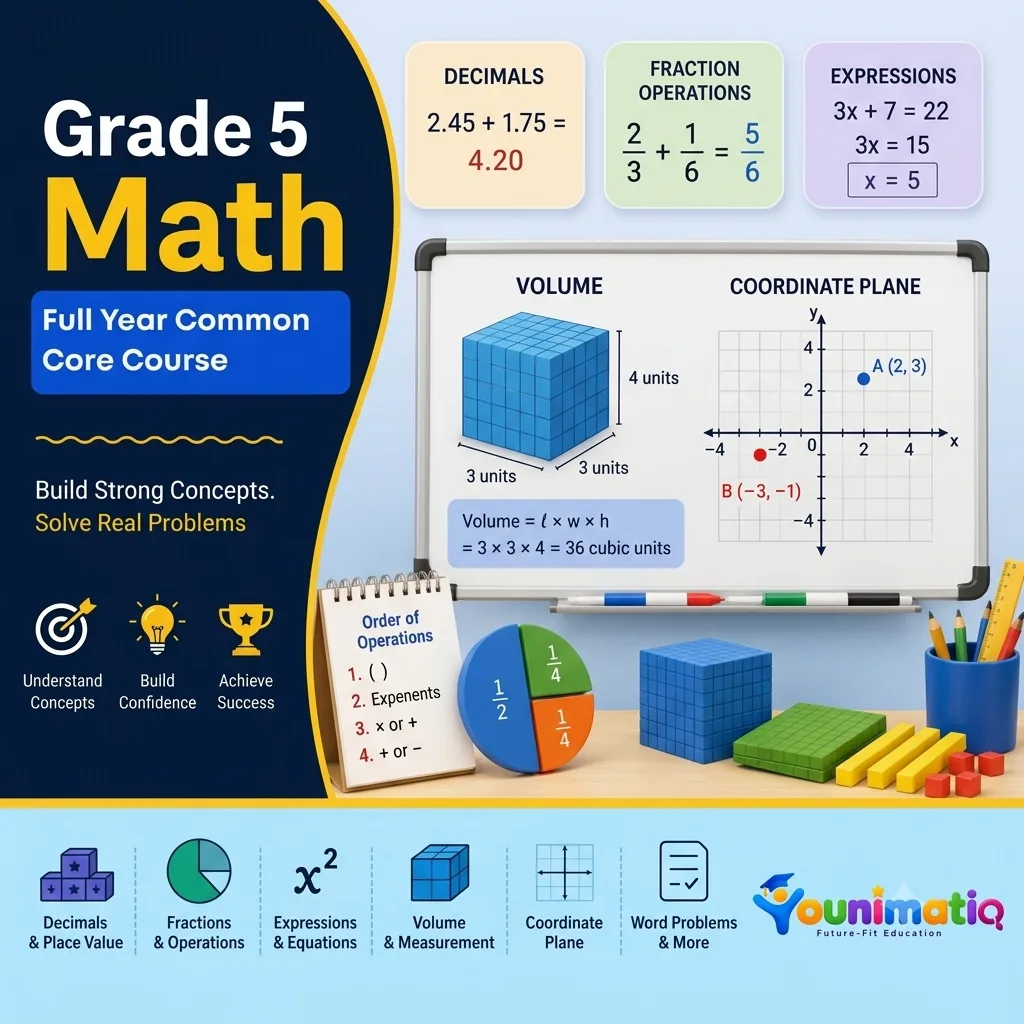 Grade 5 Math: Full-Year Common Core Course